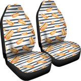 Hot Dog Striped Pattern Print Universal Fit Car Seat Covers 102422