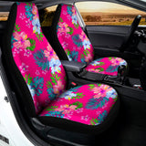 Hot Pink Aloha Hibiscus Pattern Print Universal Fit Car Seat Covers 102422