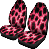 Hot Pink And Black Cheetah Print Universal Fit Car Seat Covers 102422