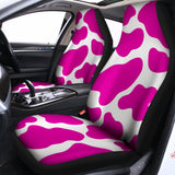 Hot Pink And White Cow Print Universal Fit Car Seat Covers 102422
