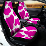 Hot Pink And White Cow Print Universal Fit Car Seat Covers 102422
