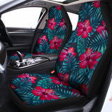 Hot Pink Hibiscus Tropical Pattern Print Universal Fit Car Seat Covers 102422
