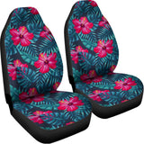 Hot Pink Hibiscus Tropical Pattern Print Universal Fit Car Seat Covers 102422