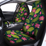 Hot Pink Lotus Pattern Print Universal Fit Car Seat Covers 102422