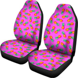 Hot Pink Pineapple Pattern Print Universal Fit Car Seat Covers 102422