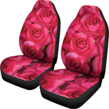 Hot Pink Rose Print Universal Fit Car Seat Covers 102422
