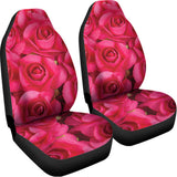 Hot Pink Rose Print Universal Fit Car Seat Covers 102422