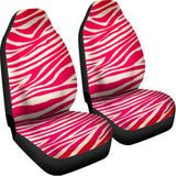 Hot Pink Zebra Pattern Print Universal Fit Car Seat Covers 102422