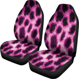 Hot Purple And Black Cheetah Print Universal Fit Car Seat Covers 102422