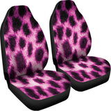 Hot Purple And Black Cheetah Print Universal Fit Car Seat Covers 102422