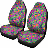 Hot Purple Pineapple Pattern Print Universal Fit Car Seat Covers 102422