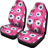 Human Eyeball Pattern Print Universal Fit Car Seat Covers 102422