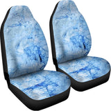 Ice Blue Marble Print Universal Fit Car Seat Covers 102422