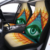 Illuminati Eye of Providence Print Universal Fit Car Seat Covers 102422