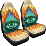 Illuminati Eye of Providence Print Universal Fit Car Seat Covers 102422