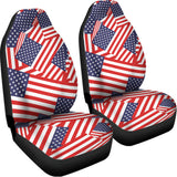 Independence Day USA Flag Pattern Print Universal Fit Car Seat Covers 102422