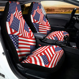 Independence Day USA Flag Pattern Print Universal Fit Car Seat Covers 102422