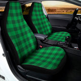Irish Green Buffalo Check Pattern Print Universal Fit Car Seat Covers 102422