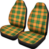 Irish Themed Plaid Pattern Print Universal Fit Car Seat Covers 102422