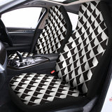 Isometric Geometric Pattern Print Universal Fit Car Seat Covers 102422