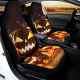 Jack-O'-Lantern Halloween Pumpkin Print Universal Fit Car Seat Covers 102422