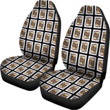 Jack Of Clubs Playing Card Pattern Print Universal Fit Car Seat Covers 102422