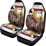 Jack Of Clubs Playing Card Print Universal Fit Car Seat Covers 102422