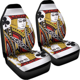 Jack Of Clubs Playing Card Print Universal Fit Car Seat Covers 102422