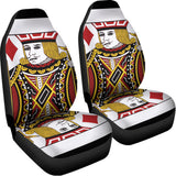 Jack Of Diamonds Playing Card Print Universal Fit Car Seat Covers 102422