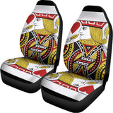 Jack Of Hearts Playing Card Print Universal Fit Car Seat Covers 102422