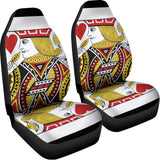 Jack Of Hearts Playing Card Print Universal Fit Car Seat Covers 102422