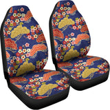 Japanese Cherry Blossom Pattern Print Universal Fit Car Seat Covers 102422