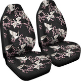 Japanese Crane Bird Pattern Print Universal Fit Car Seat Covers 102422