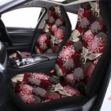 Japanese Cranes And Chrysanthemums Print Universal Fit Car Seat Covers 102422