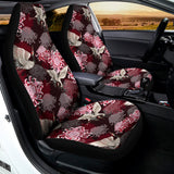 Japanese Cranes And Chrysanthemums Print Universal Fit Car Seat Covers 102422