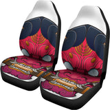 Japanese Demon Mask Print Universal Fit Car Seat Covers 102422