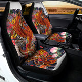 Japanese Dragon And Phoenix Tattoo Print Universal Fit Car Seat Covers 102422