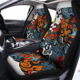 Japanese Elemental Tattoo Print Universal Fit Car Seat Covers 102422