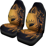 Japanese Fox Mask Print Universal Fit Car Seat Covers 102422