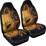 Japanese Fox Mask Print Universal Fit Car Seat Covers 102422