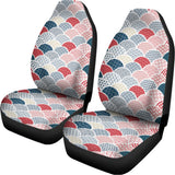 Japanese Geometric Pattern Print Universal Fit Car Seat Covers 102422