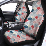 Japanese Geometric Pattern Print Universal Fit Car Seat Covers 102422