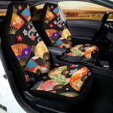 Japanese Hand Fan Pattern Print Universal Fit Car Seat Covers 102422