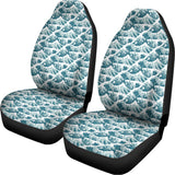 Japanese Kanagawa Wave Pattern Print Universal Fit Car Seat Covers 102422