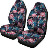 Japanese Koi And Chrysanthemums Print Universal Fit Car Seat Covers 102422