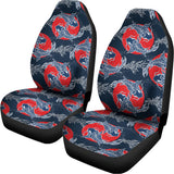 Japanese Koi Carp Fish Pattern Print Universal Fit Car Seat Covers 102422