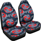 Japanese Koi Carp Fish Pattern Print Universal Fit Car Seat Covers 102422