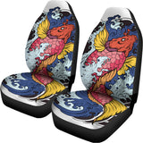 Japanese Koi Carp Tattoo Print Universal Fit Car Seat Covers 102422