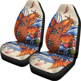Japanese Koi Fish Tattoo Print Universal Fit Car Seat Covers 102422