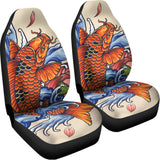 Japanese Koi Fish Tattoo Print Universal Fit Car Seat Covers 102422